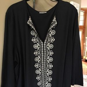 TWO soft cotton plus size shirts from JJill !